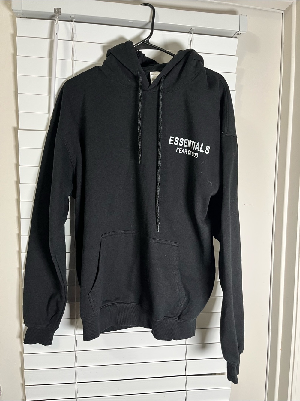 Fear of God Essentials Black Pullover Hoodie